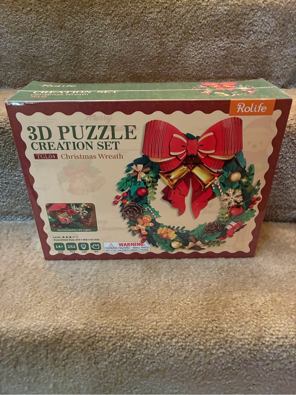 3D Puzzle Creation Set Christmas Wreath -